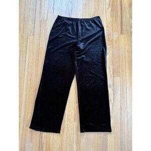 J. Crew Women's Black Velvet Pull On Pants Size XL
